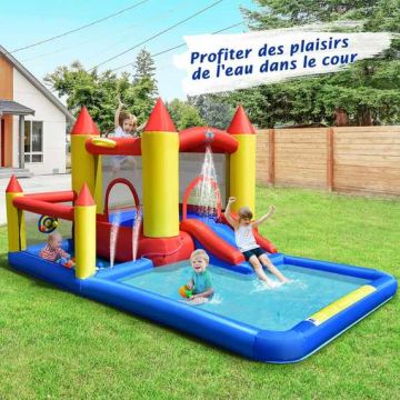 Inflatable children's castle, 2 play areas, 400 × 280 × 195 cm