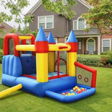 Inflatable children's castle, 6 in 1 with compressor, 330 × 300 × 210 cm