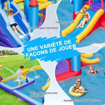 Inflatable children's castle, with 2 slides, 555 × 500 × 217 cm
