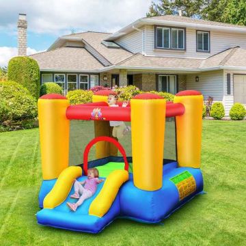 Inflatable children's castle, with slide and trampoline, 254 × 160 × 200 cm