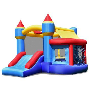 Inflatable children's play castle, with slide and 50 balls, 240 × 270 × 196 cm