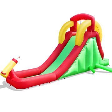 Inflatable water slide, with climbing wall, 15.4 × 4 × 8 ft