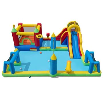 Inflatable water playground, 3 games, 500 × 410 × 190 cm
