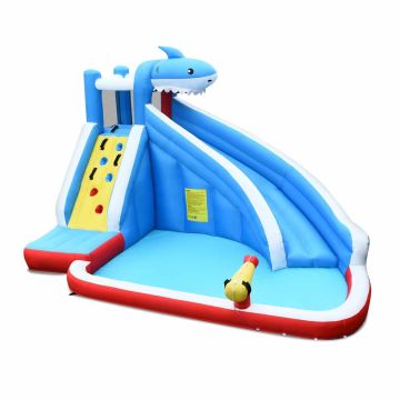 Inflatable playground for children with water slide and climbing wall, up to 4 children