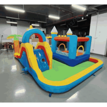 Inflatable play castle, 50 balls, 490 × 360 × 204 cm