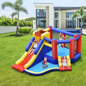 Inflatable bounce house, 2 slides, up to 4 children
