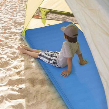 Inflatable camping mat, with integrated air pump, 210 × 75 × 10 cm