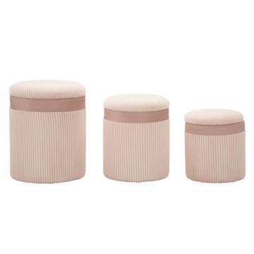 Tumbad Cortina, 3 tk, Roosa, Ø 40,5 × 49,5 cm – 35 × 42 cm – 31 × 38 cm