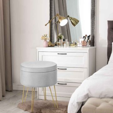 Pouf, with storage compartment, Ø 38 × 47 cm