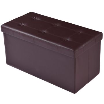 Pouf, Foldable with Storage, 30 × 15 × 15 in