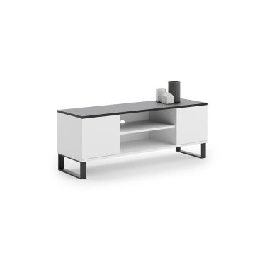 TV-laud Focus RTV 155x49x40 cm, valge / must