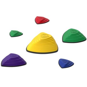 Tasakaalukivide komplekt, 6 tk, Mitmevärviline, 37,5 × 37,5 × 16 cm