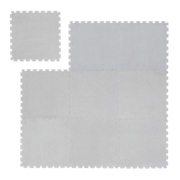 Коврик из пеноматериала Relaxdays 10037481, комплект из 9 деталей, серый, 30 × 30 см