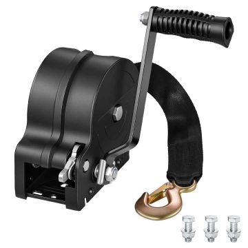 Käsitsi paadivints VEVOR HW1200A, 726 kg, 6,1 m lint, 275 × 250 × 160 mm