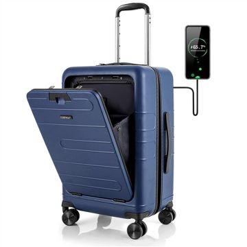 Hand luggage, 20 inches, expandable, 37 × 25 × 56 cm