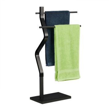 Стойка для полотенец Relaxdays 10046876.0, 2 держателя, 43,5 × 85 × 20 см
