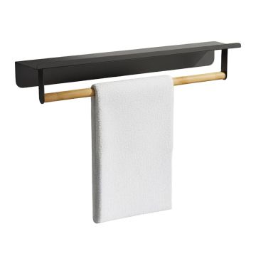 Держатель для полотенец Relaxdays, с полкой, 45 × 9 × 8 см