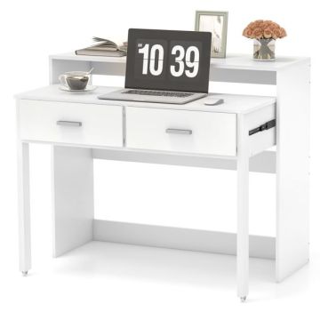 Desk, 2 drawers, 100 × 39–68 × 85 cm