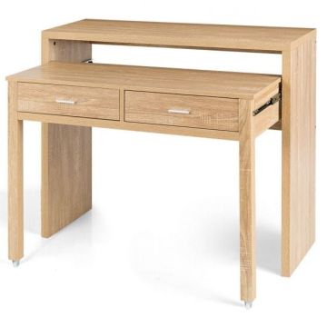Desk, Extendable, with 2 drawers, 100 × 87 × 36 cm
