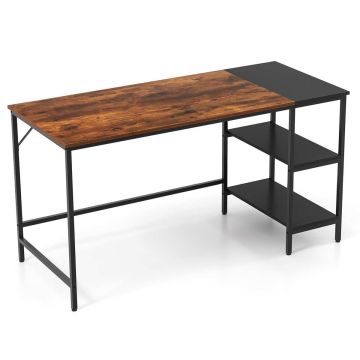 Desk, With 3 Shelves, 139.7 × 73.66 × 61 cm