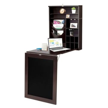 Desk, Folding, with 2 shelves and 3 hooks, 78.74 × 152.4 × 59.94 cm