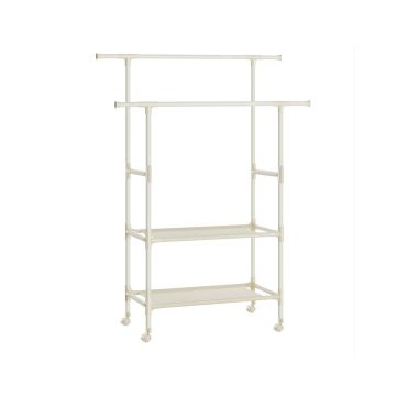 Riidepuuraam ratastel 40.5x91x158cm, valge