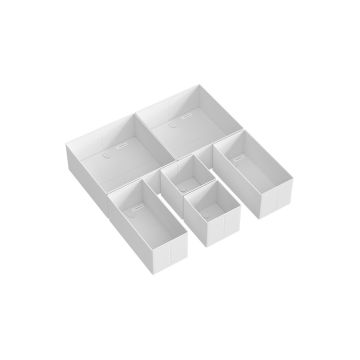 6 riidekasti komplekt, valge