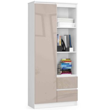 Riiul NORE R80 CLP, valge/kreemjas