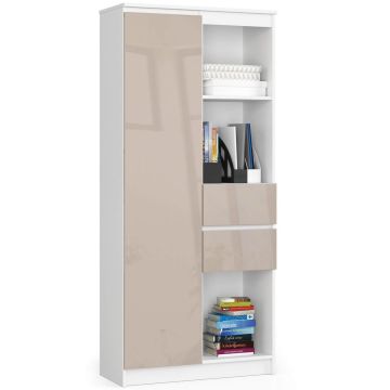 Riiul NORE R80 CLP, valge/kreemjas