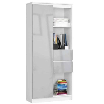 Riiul NORE CLP R80, valge/helehall