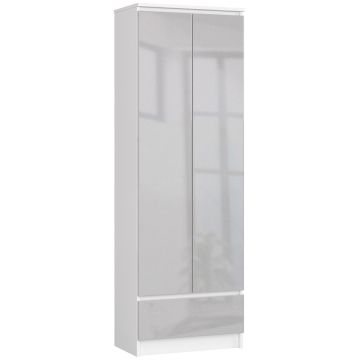 Riiul-kapp NORE CLP R60, valge/helehall