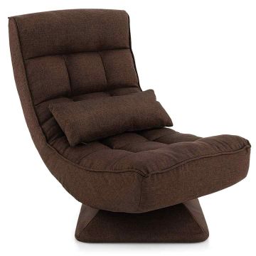 Adjustable swivel armchair, 4 positions, Brown, 71 × 92.5 × 63 cm
