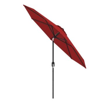 Adjustable sun umbrella 2.7 m, red