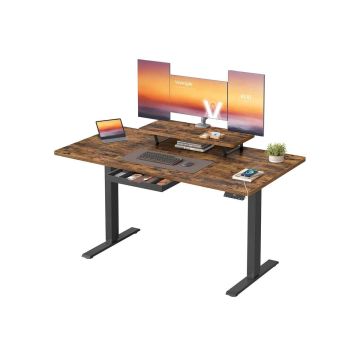 Reguleeritava kõrgusega kirjutuslaud VASAGLE LSD154KD01, sahtliga, 140 × 70 × 72–120 cm