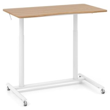 Adjustable height table, C-shaped, 95 × 70–106 × 52 cm
