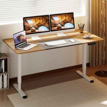 Height-adjustable desk, electric, 140 × 72–116 × 70 cm