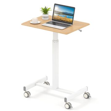 Adjustable height desk, Mobile, 65 × 74.5–108.5 × 48 cm