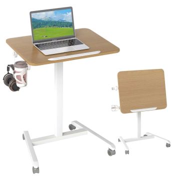 Adjustable height desk, foldable mobile, 60 × 77–112 × 48 cm