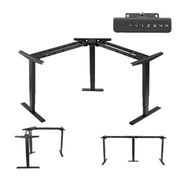 Reguleeritava kõrgusega lauaraam VEVOR JC35TT-R13R, 3 mootorit, Must, 600–1935 × 1940 × 600–1250 mm