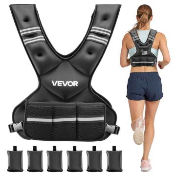 Жилет с регулируемым весом VEVOR JS-VEST006-2, 6 грузовых пакетов, 455 × 390 × 100 мм