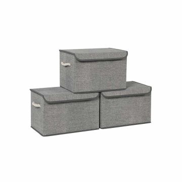 Karpide komplekt kaantega, 3 osa, hall