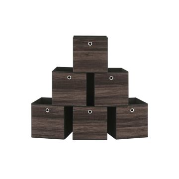 6 karbi komplekt 30x30x30cm, tumepruun