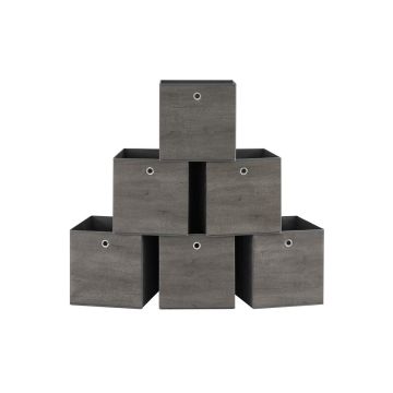 6 karbi komplekt 33x33x33cm, tumehall