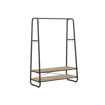 Riidepuuriiul 100x45x160cm., must/helepruun