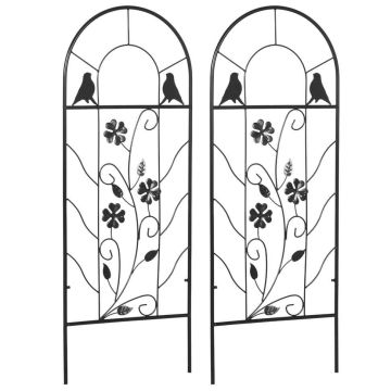 2 taimetoe komplekt Outsunny 38x0.8x98cm., must