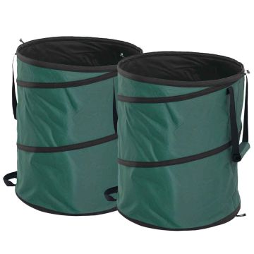 Комплект из 2 мешков для садовых отходов Outsunny 55x65 см, темно-зеленый/черный.