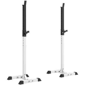 Комплект из 2 стоек для штанги Homcom 52x48x160 см, черно-белые.
