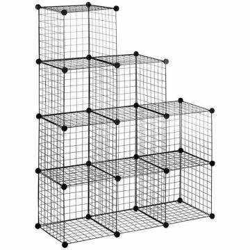 9-osaline Homcom moodulkastide komplekt 105x35x105cm, musta värvi