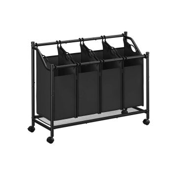 Pesukorv ratastel 45L, must