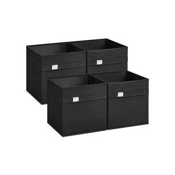 4 karbi komplekt 33x33x33cm, must